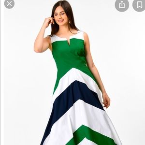 Eshakti Maxi Long chevron dress